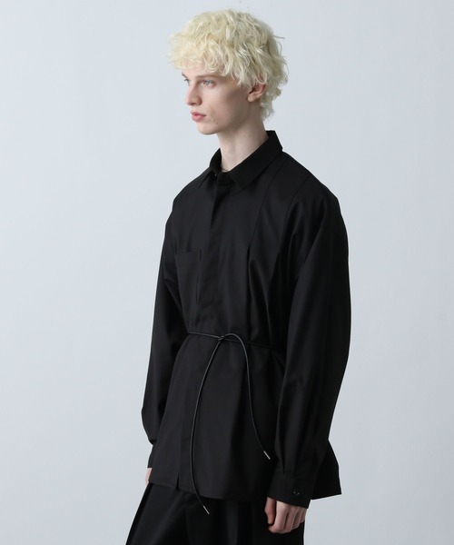 HARE（ハレ）の「【SET UP対応】YOSEレザーベルトシャツ(HARE)（シャツ/ブラウス・メンズ・パープル/グレー系その他/ブラック・FREE）」の12枚目の写真