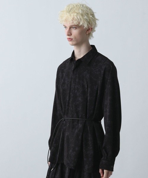 HARE（ハレ）の「【SET UP対応】YOSEレザーベルトシャツ(HARE)（シャツ/ブラウス・メンズ・パープル/グレー系その他/ブラック・FREE）」の13枚目の写真