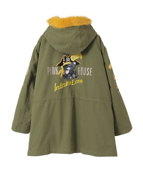 PINK HOUSE(ピンクハウス)の「パイレーツキャットワッペンモッズコート(モッズコート・レディース・イエロー/パープル/ブラック/レッド/ピンク・フリー)」の7枚目の写真
