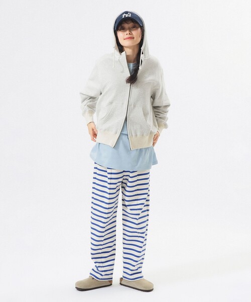 BEAMS BOY（ビームスボーイ）の「レトロ フィット ジップ フーディー（パーカー・レディース・サックスブルー/ナチュラル/チャコールグレー・1/2）」の6枚目の写真