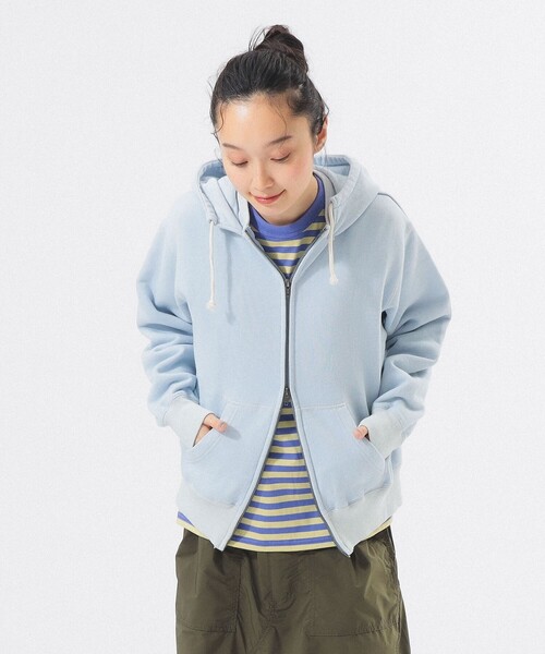 BEAMS BOY（ビームスボーイ）の「レトロ フィット ジップ フーディー（パーカー・レディース・サックスブルー/ナチュラル/チャコールグレー・1/2）」の17枚目の写真