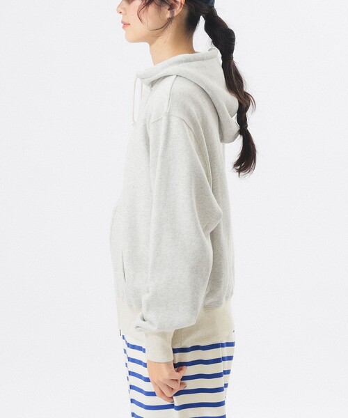 BEAMS BOY（ビームスボーイ）の「レトロ フィット ジップ フーディー（パーカー・レディース・サックスブルー/ナチュラル/チャコールグレー・1/2）」の19枚目の写真