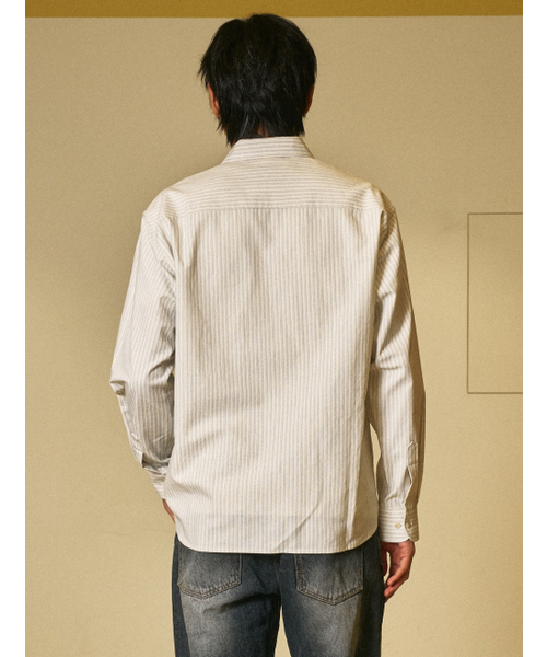 AMOU(アモウ)の「AMOU Multi stripe shirts BLUE(シャツ/ブラウス・レディース・その他・1/2/3)」の3枚目の写真