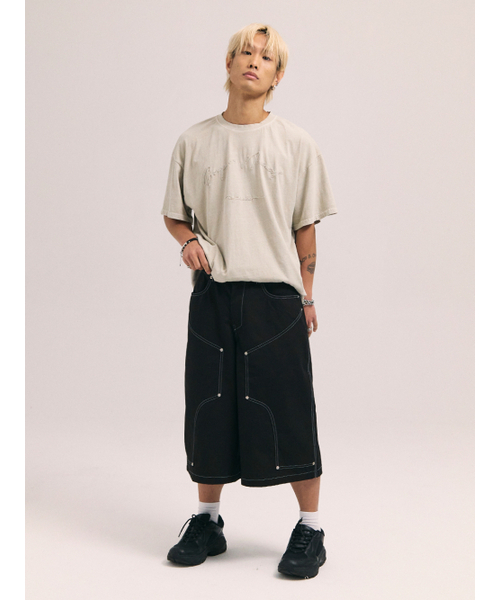 AKECII(アケシ)の「スーパーノーマルチェーン刺繍ピグメント半袖Tシャツ-クリーム(Tシャツ/カットソー・メンズ・その他・MEDIUM/LARGE)」の3枚目の写真