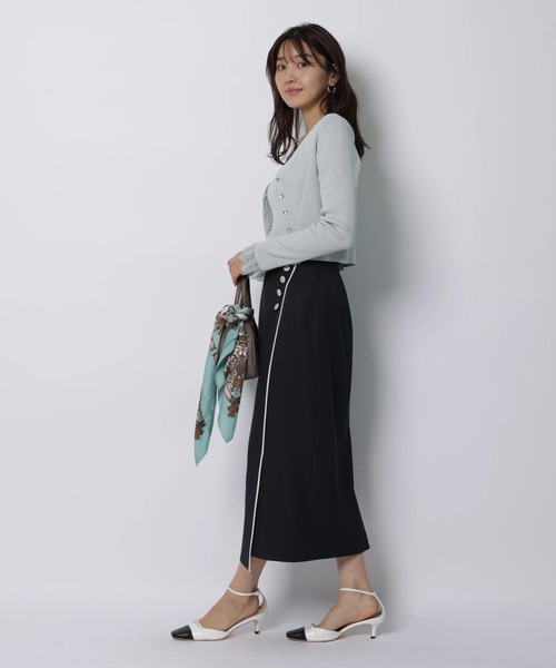 JUSGLITTY(ジャスグリッティー)の「プチボタンタイトスカート(スカート・レディース・ブラック/ベージュ・2/1/0)」の11枚目の写真