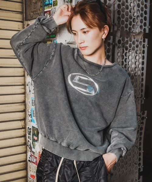 セール】【SIDEWAYSTANCE】ケミカル裏毛トレーナー（スウェット）｜En