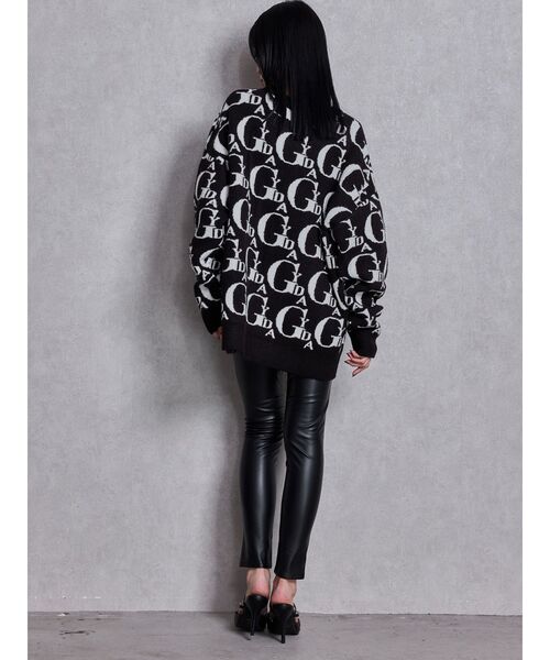 GYDA（ジェイダ）の「GYDA PATTERN ニットトップス（ニット/セーター・レディース・グレー/オフホワイト/ブラック・FREE）」の14枚目の写真