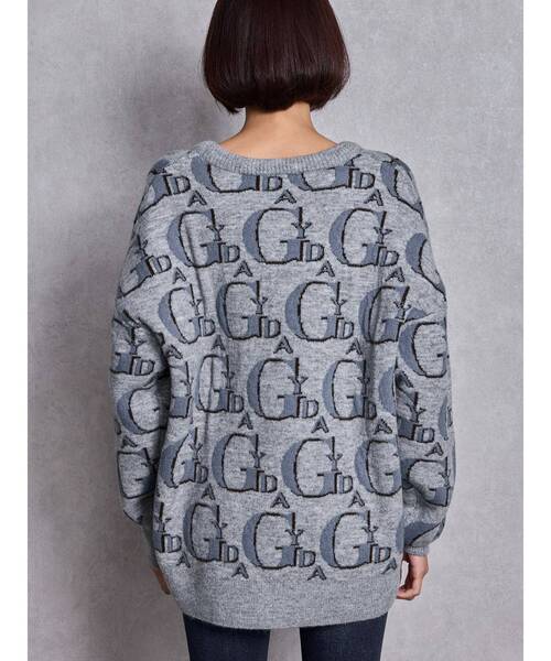 GYDA（ジェイダ）の「GYDA PATTERN ニットトップス（ニット/セーター・レディース・グレー/オフホワイト/ブラック・FREE）」の16枚目の写真