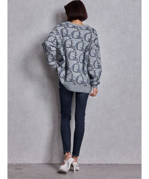 GYDA（ジェイダ）の「GYDA PATTERN ニットトップス（ニット/セーター・レディース・グレー/オフホワイト/ブラック・FREE）」の19枚目の写真