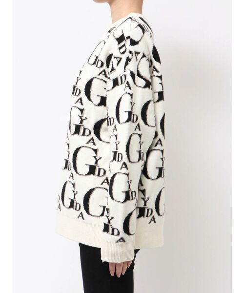 GYDA（ジェイダ）の「GYDA PATTERN ニットトップス（ニット/セーター・レディース・グレー/オフホワイト/ブラック・FREE）」の21枚目の写真