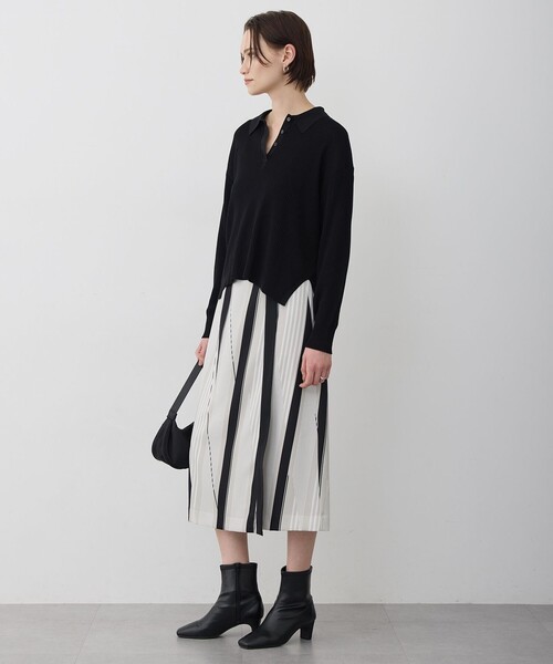 ICB(アイシービー)の「ランダムストライププリント ストレートスカート(スカート・レディース・ライトイエロー系8/ブラック系8・6/4/2)」の7枚目の写真