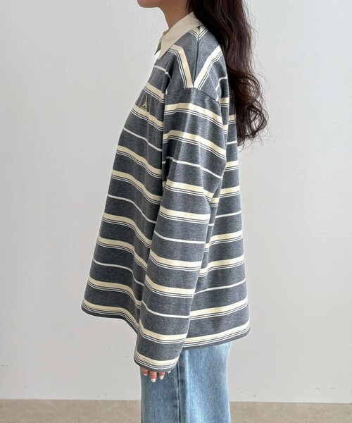 fredy emue（フレディエミュ）の「マルチボーダーラガーロンTシャツ（Tシャツ/カットソー・レディース・ブラウン系その他/グレー系その他/ピンク系その他・38）」の14枚目の写真