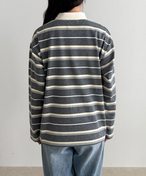 fredy emue（フレディエミュ）の「マルチボーダーラガーロンTシャツ（Tシャツ/カットソー・レディース・ブラウン系その他/グレー系その他/ピンク系その他・38）」の15枚目の写真