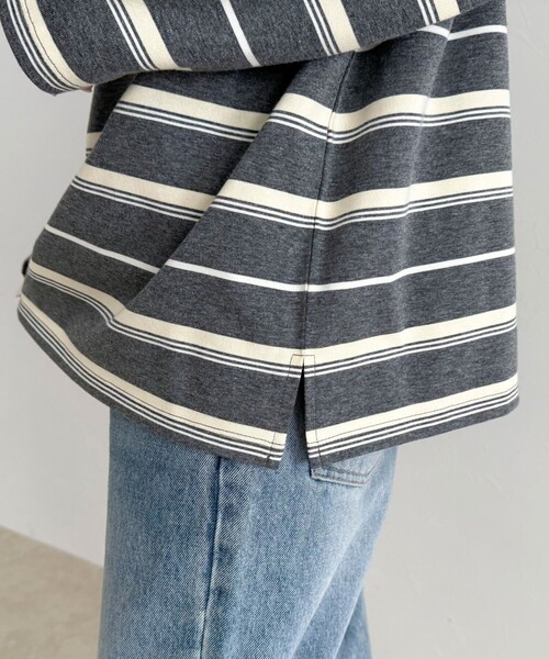 fredy emue（フレディエミュ）の「マルチボーダーラガーロンTシャツ（Tシャツ/カットソー・レディース・ブラウン系その他/グレー系その他/ピンク系その他・38）」の19枚目の写真