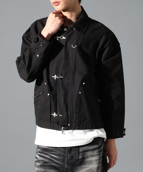 LAND MUSEUM（ランドミュージアム）の「LAND MUSEUM／ファイヤーマンバックルブルゾン（ブルゾン・メンズ・ブラウン/ブラック・LARGE/MEDIUM）」の2枚目の写真