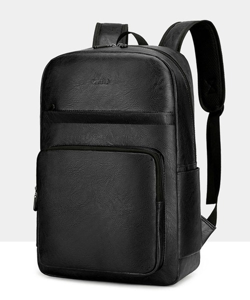 CALIFORNIA OUTFITTERS(カリフォルニア アウトフィッターズ)の「12D59-KR レザーライク マルチポケット バックパック(バックパック/リュック・メンズ・ブラック/ブラウン・ONESIZE)」の2枚目の写真