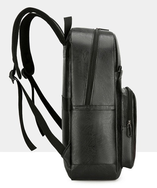 CALIFORNIA OUTFITTERS(カリフォルニア アウトフィッターズ)の「12D59-KR レザーライク マルチポケット バックパック(バックパック/リュック・メンズ・ブラック/ブラウン・ONESIZE)」の4枚目の写真