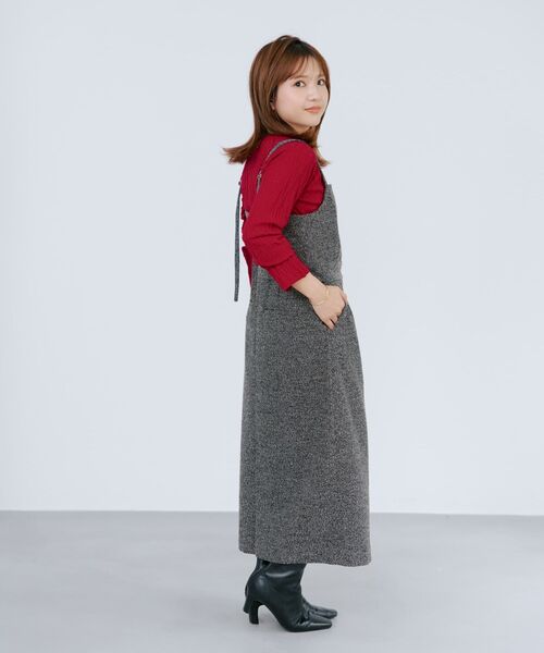 COHINA(コヒナ)の「ゴールドボタンツイードジャンパースカート 【低身長・小柄女性】(ジャンパースカート・レディース・ホワイト/ブラック・REGULAR/SHORT)」の7枚目の写真