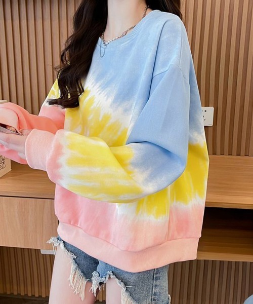 SallyLunn（サリーラン）の「タイダイカラースウェット（スウェット・レディース・ピンク/パープル・LARGE/MEDIUM）」の8枚目の写真