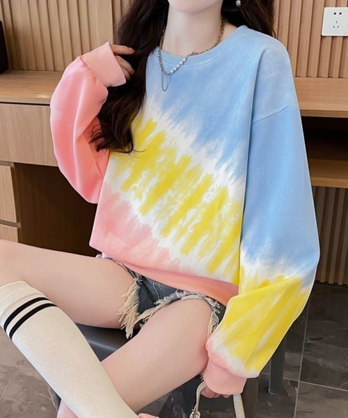 SallyLunn（サリーラン）の「タイダイカラースウェット（スウェット・レディース・ピンク/パープル・LARGE/MEDIUM）」の10枚目の写真