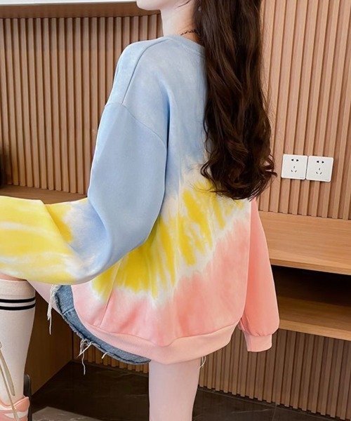 SallyLunn（サリーラン）の「タイダイカラースウェット（スウェット・レディース・ピンク/パープル・LARGE/MEDIUM）」の3枚目の写真