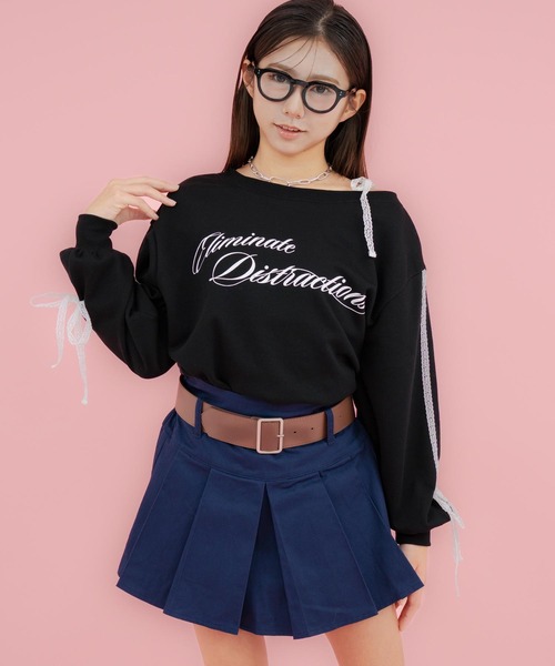 ANAP GｉRL（アナップガール）の「ベルト付プリーツスカート（スカート・キッズ・ネイビー/ブラック/グレー・XS/S/M）」の18枚目の写真