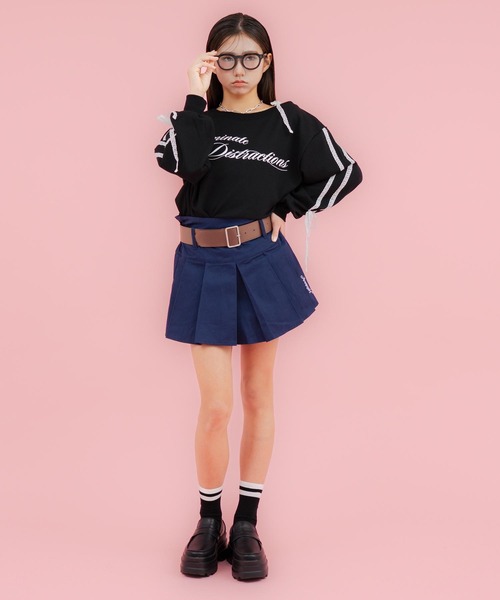 ANAP GｉRL（アナップガール）の「ベルト付プリーツスカート（スカート・キッズ・ネイビー/ブラック/グレー・XS/S/M）」の20枚目の写真