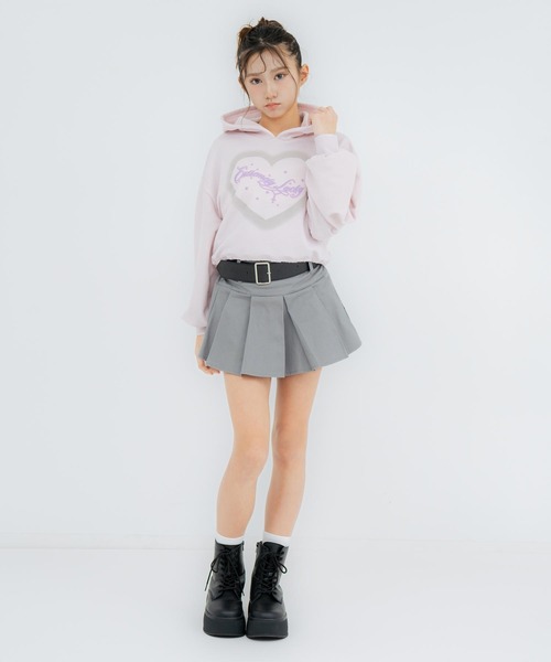 ANAP GｉRL（アナップガール）の「ベルト付プリーツスカート（スカート・キッズ・ネイビー/ブラック/グレー・XS/S/M）」の13枚目の写真