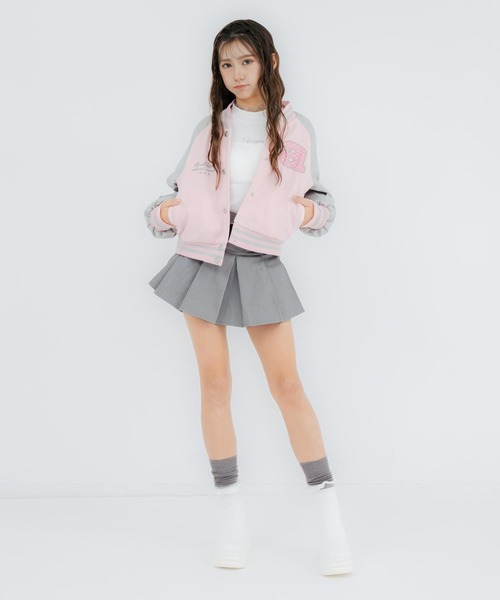 ANAP GｉRL（アナップガール）の「ベルト付プリーツスカート（スカート・キッズ・ネイビー/ブラック/グレー・XS/S/M）」の11枚目の写真