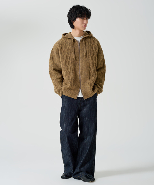 OWSA(オウサ)の「ストライプ生地デニムパンツ(デニムパンツ・メンズ・ブルー系その他・LARGE/X-LARGE)」の3枚目の写真