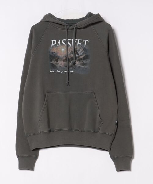 RASSVET / PACCBET(ラスベート)の「RASSVET/ラスべート RASS HORSES H(パーカー・メンズ・ホワイト・M/S/L)」の3枚目の写真