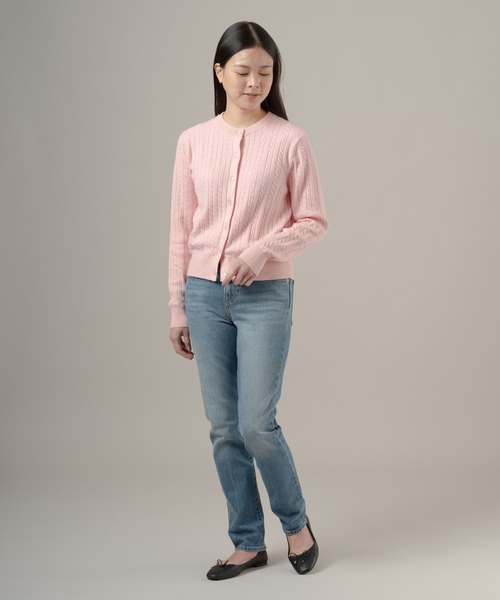 Levi's(リーバイス)の「Levi's/リーバイス スーパーソフト クルーネックカーディガン(カーディガン/ボレロ・レディース・ピンク・M/S/XS)」の4枚目の写真