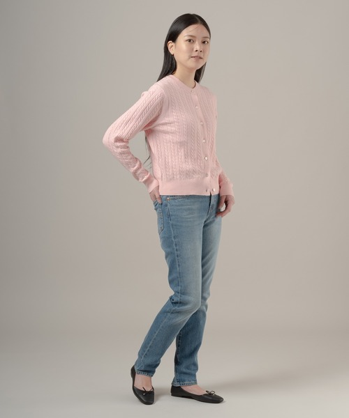 Levi's(リーバイス)の「Levi's/リーバイス スーパーソフト クルーネックカーディガン(カーディガン/ボレロ・レディース・ピンク・M/S/XS)」の5枚目の写真