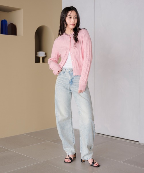 Levi's(リーバイス)の「Levi's/リーバイス スーパーソフト クルーネックカーディガン(カーディガン/ボレロ・レディース・ピンク・M/S/XS)」の14枚目の写真