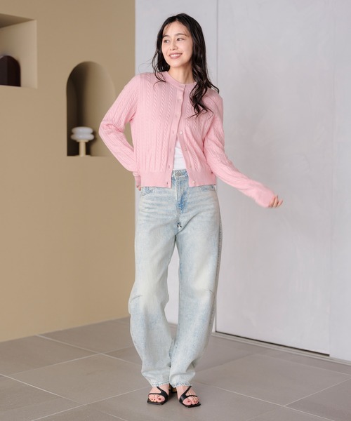 Levi's(リーバイス)の「Levi's/リーバイス スーパーソフト クルーネックカーディガン(カーディガン/ボレロ・レディース・ピンク・M/S/XS)」の15枚目の写真