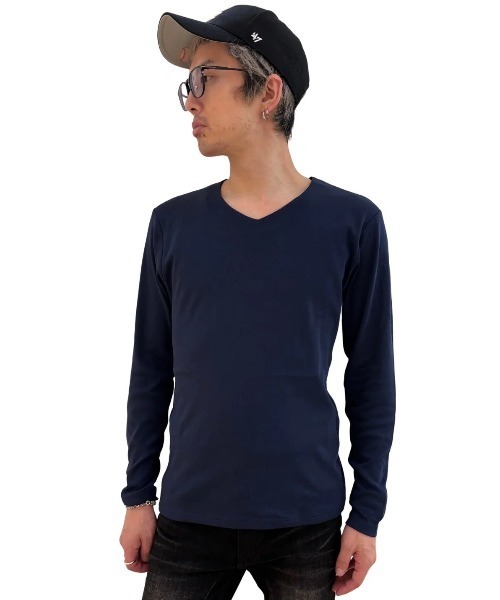 COOK JEANS(クックジーンズ)の「CKJS フライス長袖Tシャツ(Tシャツ/カットソー・メンズ・ブラック/オフホワイト/ライトグレー系/ネイビー系・MEDIUM/LARGE/X-LARGE)」の5枚目の写真