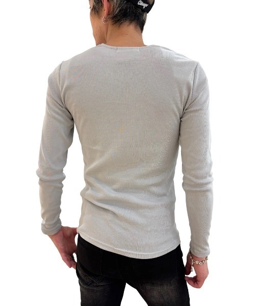 COOK JEANS(クックジーンズ)の「CKJS フライス長袖Tシャツ(Tシャツ/カットソー・メンズ・ブラック/オフホワイト/ライトグレー系/ネイビー系・MEDIUM/LARGE/X-LARGE)」の8枚目の写真