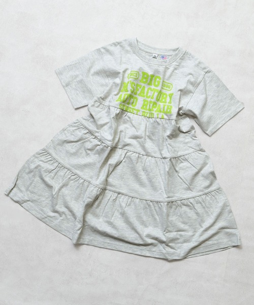 Life Support Products（ライフサポートプロダクツ）の「【COTTON from U.S.A】ティアードハンソデワンピース（ワンピース・キッズ・ホワイト系その他/オレンジ/ラベンダー・140/130/120/110/100/90/150）」の2枚目の写真