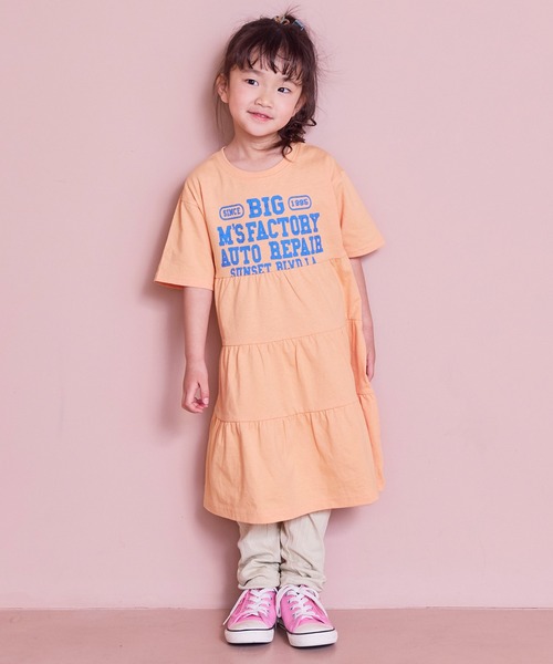 Life Support Products（ライフサポートプロダクツ）の「【COTTON from U.S.A】ティアードハンソデワンピース（ワンピース・キッズ・ホワイト系その他/オレンジ/ラベンダー・140/130/120/110/100/90/150）」の5枚目の写真