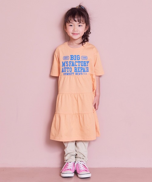 Life Support Products（ライフサポートプロダクツ）の「【COTTON from U.S.A】ティアードハンソデワンピース（ワンピース・キッズ・ホワイト系その他/オレンジ/ラベンダー・140/130/120/110/100/90/150）」の6枚目の写真