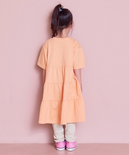 Life Support Products（ライフサポートプロダクツ）の「【COTTON from U.S.A】ティアードハンソデワンピース（ワンピース・キッズ・ホワイト系その他/オレンジ/ラベンダー・140/130/120/110/100/90/150）」の8枚目の写真