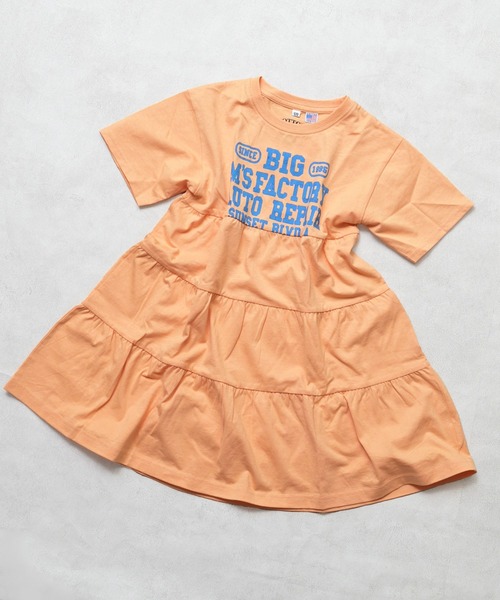 Life Support Products（ライフサポートプロダクツ）の「【COTTON from U.S.A】ティアードハンソデワンピース（ワンピース・キッズ・ホワイト系その他/オレンジ/ラベンダー・140/130/120/110/100/90/150）」の4枚目の写真