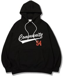 COMMUNITY 54 SWEAT HOODIE[BLACK]