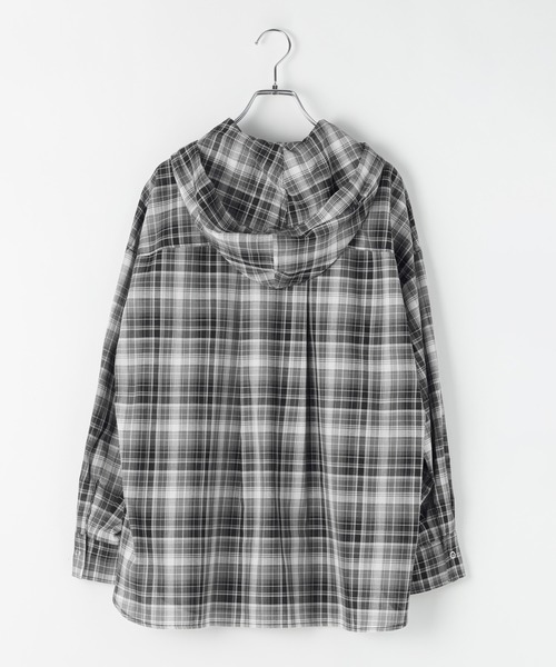 PAGEBOY（ページボーイ）の「シアーチェックフードシャツ（シャツ/ブラウス・レディース・イエロー/ブルー/ブラック・FREE）」の9枚目の写真