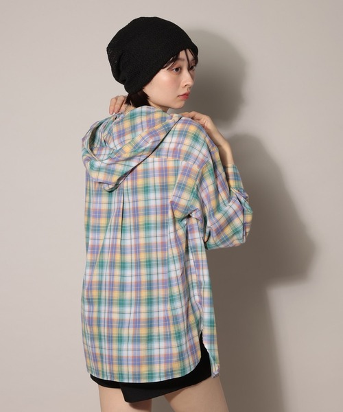 PAGEBOY（ページボーイ）の「シアーチェックフードシャツ（シャツ/ブラウス・レディース・イエロー/ブルー/ブラック・FREE）」の17枚目の写真