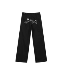 LETTERING CHINO PANTS - BLACK