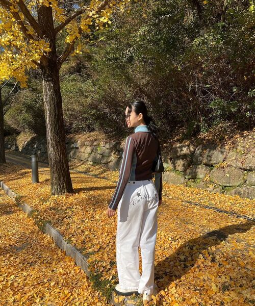ITZAVIBE(イッザバイブ)の「LETTERING CHINO PANTS - BLACK(その他パンツ・レディース・その他・ONE SIZE)」の5枚目の写真