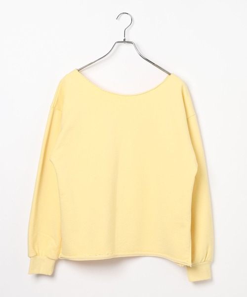BAYFLOW（ベイフロー）の「[春カラーで登場]オフショルダースウェットプルオーバー（スウェット・レディース・ライトブルー/グレー/ライトイエロー・FREE）」の4枚目の写真