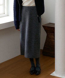 ATMORE（アットモア）の「シエナウールブレンドニットスカート（Charcoal）（スカート）」
