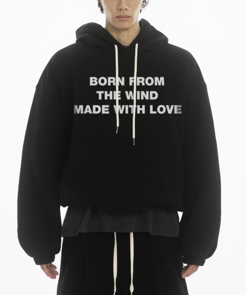 FANSHOW(ファンショー)の「(SETUP) MWL STRING HEAVY FLEECE-LINED HOODIE+PANTS - BLACK(パーカー・メンズ・ブラック・FREE)」の2枚目の写真